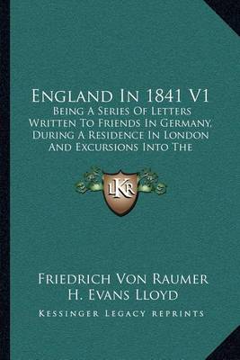 Book cover for England in 1841 V1
