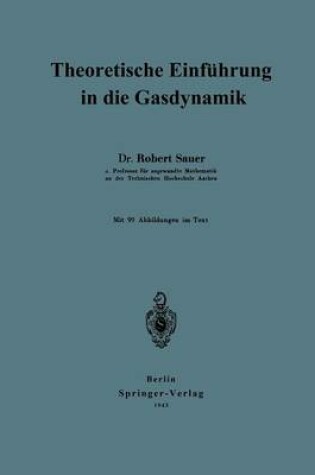 Cover of Theoretische Einfuhrung in Die Gasdynamik