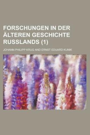 Cover of Forschungen in Der Alteren Geschichte Russlands (1)