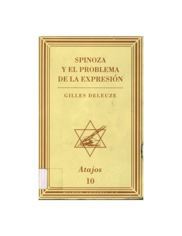 Book cover for Spinoza y El Problema de La Expresion