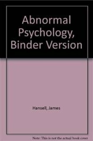 Cover of Abnormal Psychology, Binder Version