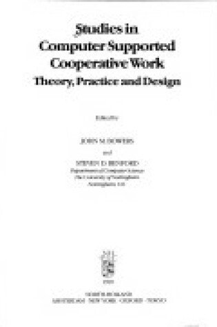 Cover of Studies in Computer Supported Cooperative Work