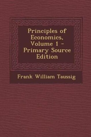 Cover of Principles of Economics, Volume 1