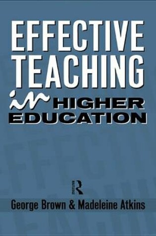 Cover of Effective Teaching in Higher Education