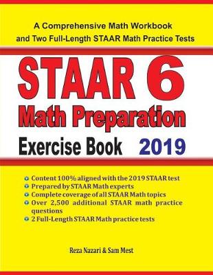 Book cover for STAAR 6 Math Preparation Exercise Book