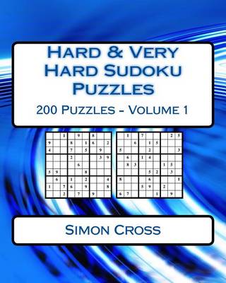 Book cover for Hard & Very Hard Sudoku Puzzles Volume 1