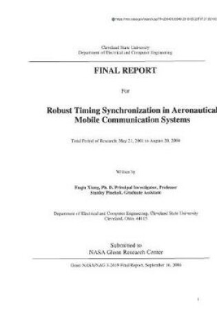 Cover of Robust Timing Synchronization in Aeronautical Mobile Communication Systems