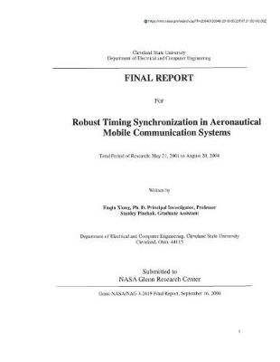 Book cover for Robust Timing Synchronization in Aeronautical Mobile Communication Systems