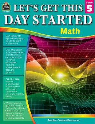 Book cover for Let's Get This Day Started: Math (Gr. 5)