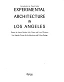 Book cover for Experimental Architecture in Los Angeles