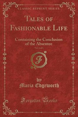 Book cover for Tales of Fashionable Life, Vol. 6 of 6