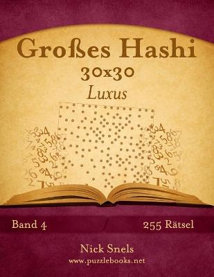 Book cover for Großes Hashi 30x30 Luxus - Band 4 - 255 Rätsel