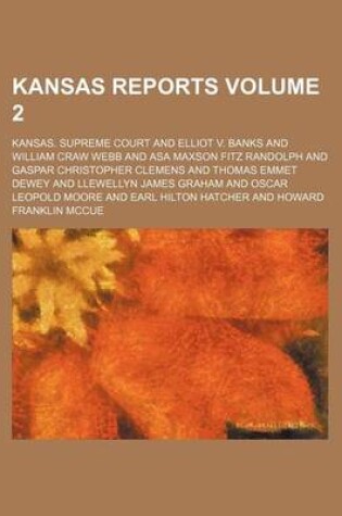 Cover of Kansas Reports Volume 2