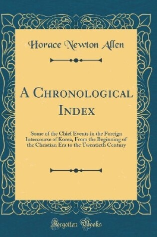 Cover of A Chronological Index