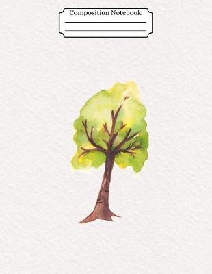 Book cover for Composition Notebook Watercolor Tree Design Vol 14