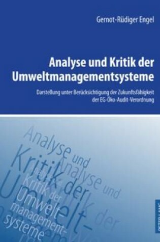 Cover of Analyse Und Kritik Der Umweltmanagementsysteme