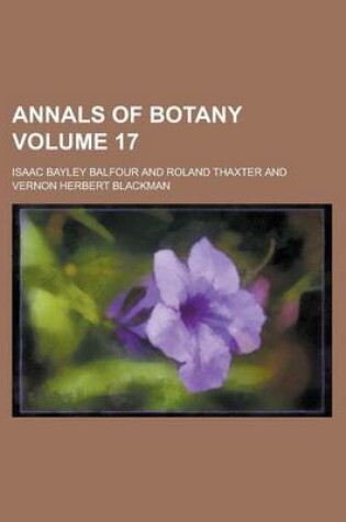 Cover of Annals of Botany Volume 17