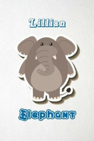 Cover of Lillian Elephant A5 Lined Notebook 110 Pages