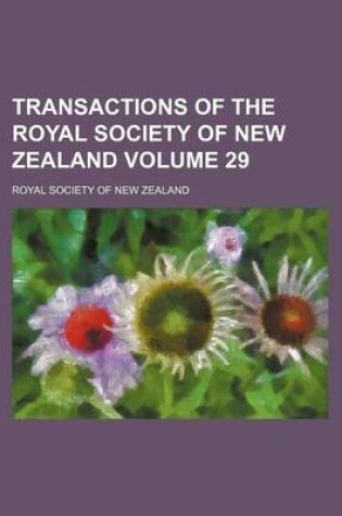 Cover of Transactions of the Royal Society of New Zealand Volume 29