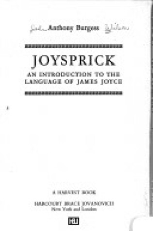 Cover of Joysprick