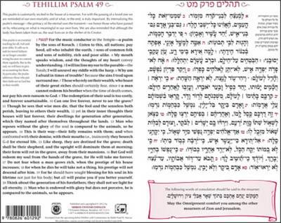 Cover of Tehillim Chapter 49 with Commentary - 5 X 8 Folded Card