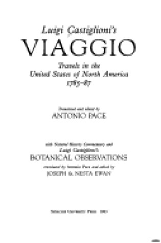 Cover of Luigi Castiglioni's Viaggio =