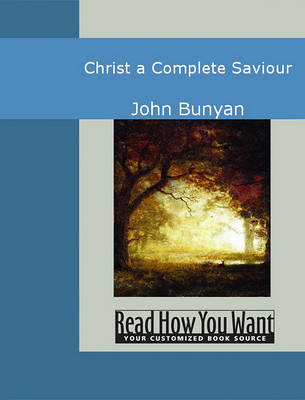 Book cover for Christ a Complete Saviour