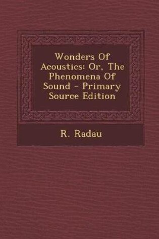 Cover of Wonders of Acoustics