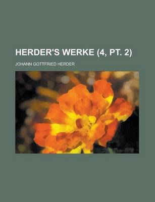 Book cover for Herder's Werke (4, PT. 2)