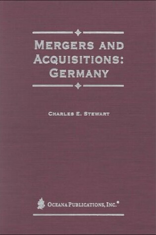 Cover of Mergers and Acquisitions: Germany