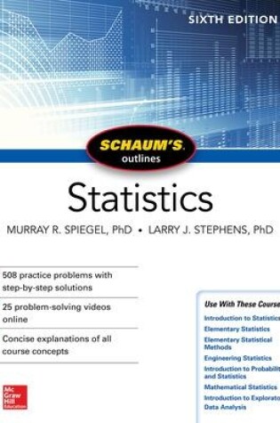 Cover of Schaum's Outline of Statistics, Sixth Edition