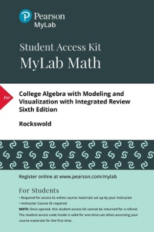 Cover of MyLab Math with Pearson eText -- 24-Month Standalone Access Card -- College Algebra with Integrated Review