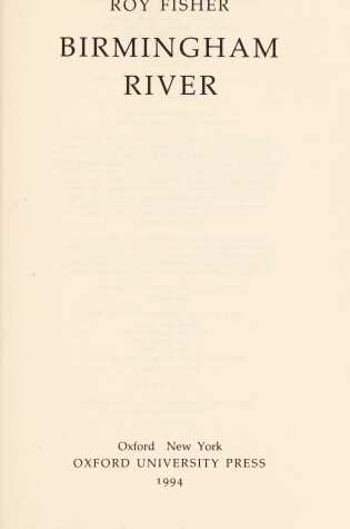 Cover of Birmingham River