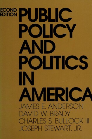 Cover of Public Policy and Politics in America