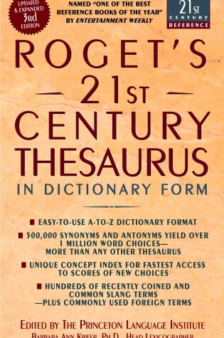 Cover of Roget's 21st Century Thesaurus, Third Edition