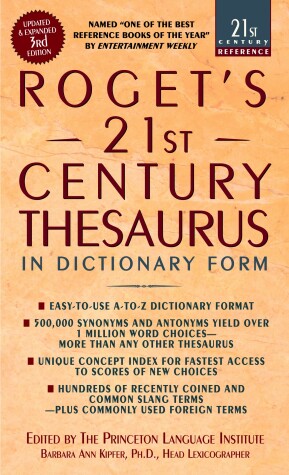 Book cover for Roget's 21st Century Thesaurus, Third Edition