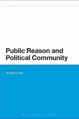 Cover of Public Reason and Political Community