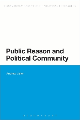 Book cover for Public Reason and Political Community