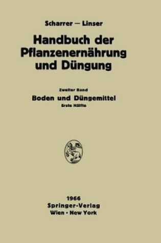 Cover of Boden Und Dungemittel