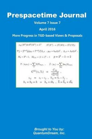 Cover of Prespacetime Journal Volume 7 Issue 7