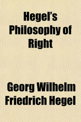 Cover of Hegel's Philosophy of Right