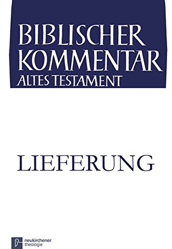 Book cover for Biblischer Kommentar Altes Testament - Ausgabe in Lieferungen