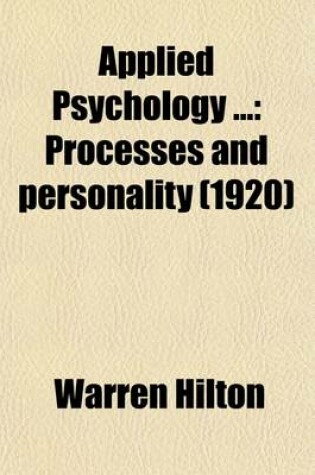 Cover of Applied Psychology (Volume 7); Processes and Personality