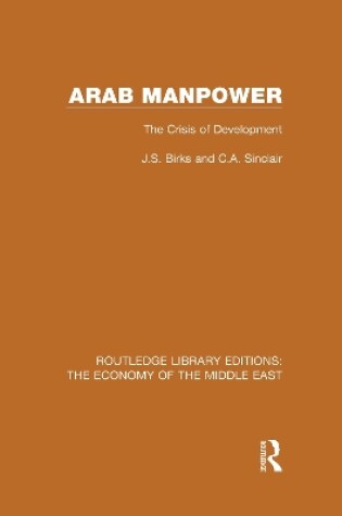 Cover of Arab Manpower (RLE Economy of Middle East)