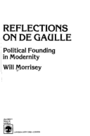 Cover of Reflections on De Gaulle