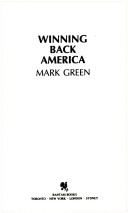 Book cover for Winning Back America