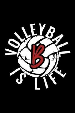 Cover of B Monogram Initial Volleyball Journal