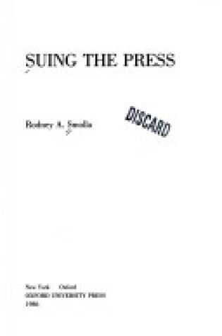 Cover of Suing the Press