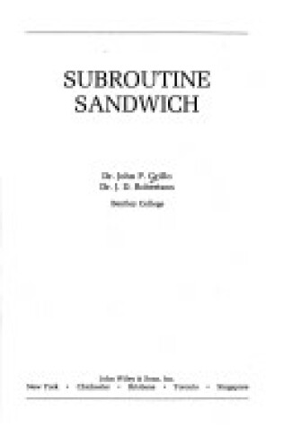 Cover of Subroutine Sandwich