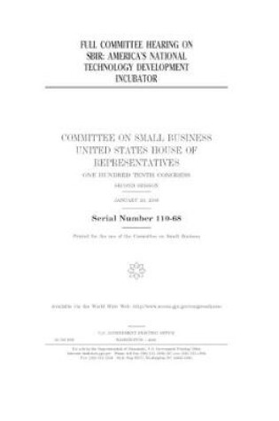 Cover of Full committee hearing on SBIR